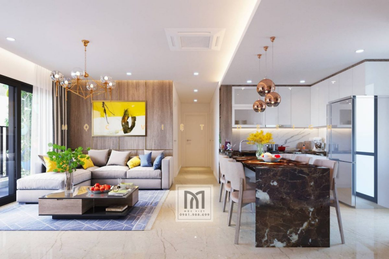 thiết kế phòng khách 10m2