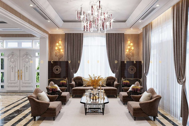 10 mẫu thiết kế nội thất biệt thự hiện đại ở Hà Nội được Mộc Việt Design thực hiện