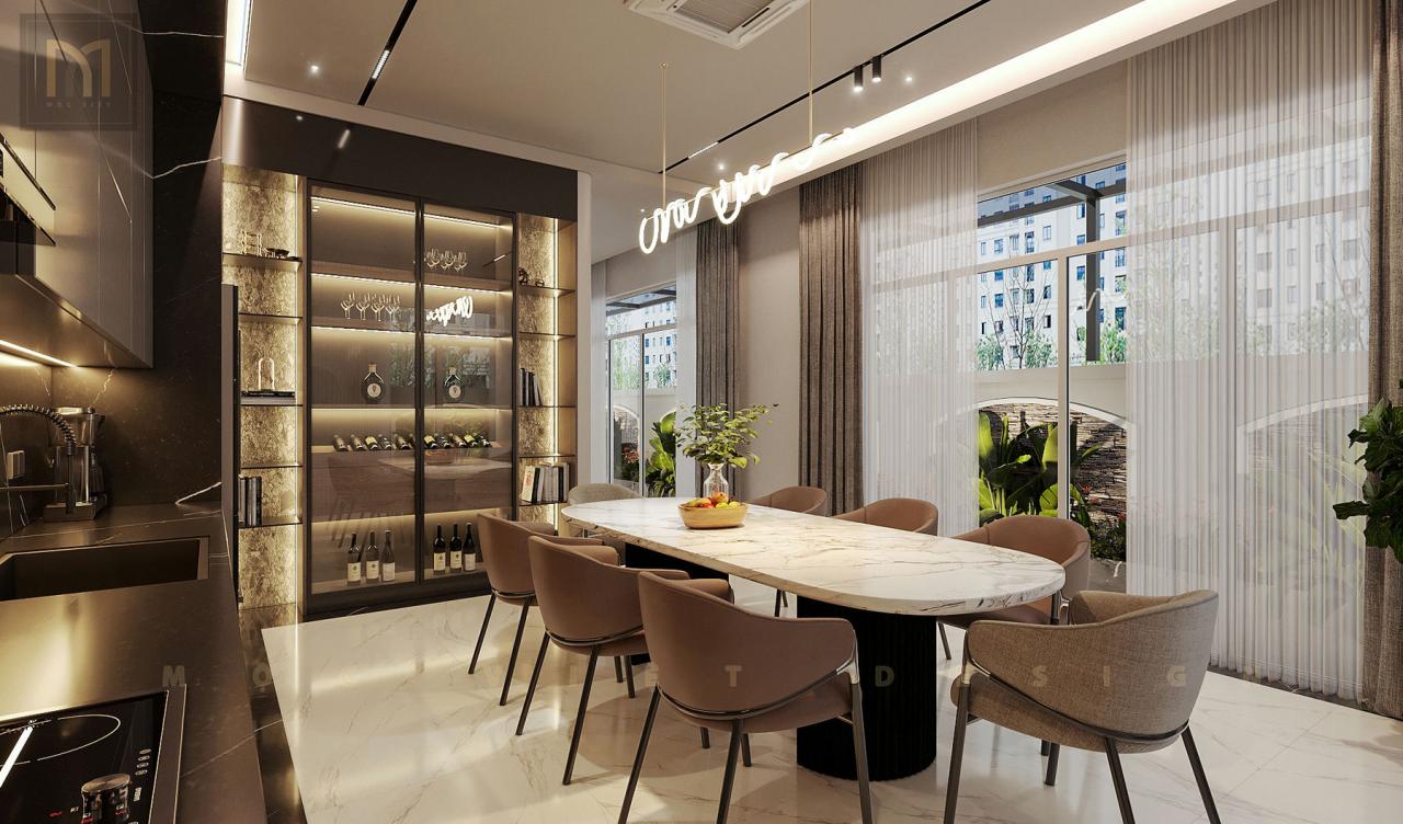 Mẫu phòng ăn đẹp biệt thự Vinhomes Ocean Park 3 c