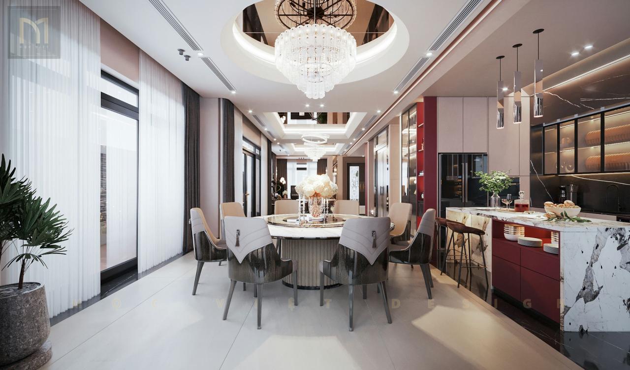 Mẫu Phòng Bếp Villa Monaco Vinhomes Imperia sang trọng, đẳng cấp