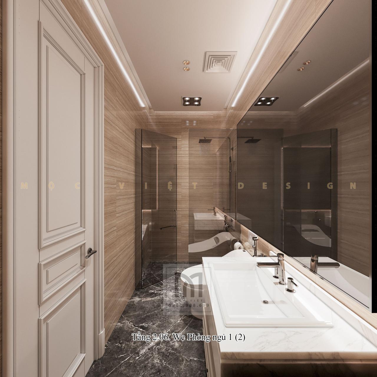 Mẫu phòng tắm đẹp biệt thự Vinhomes Ocean Park 3