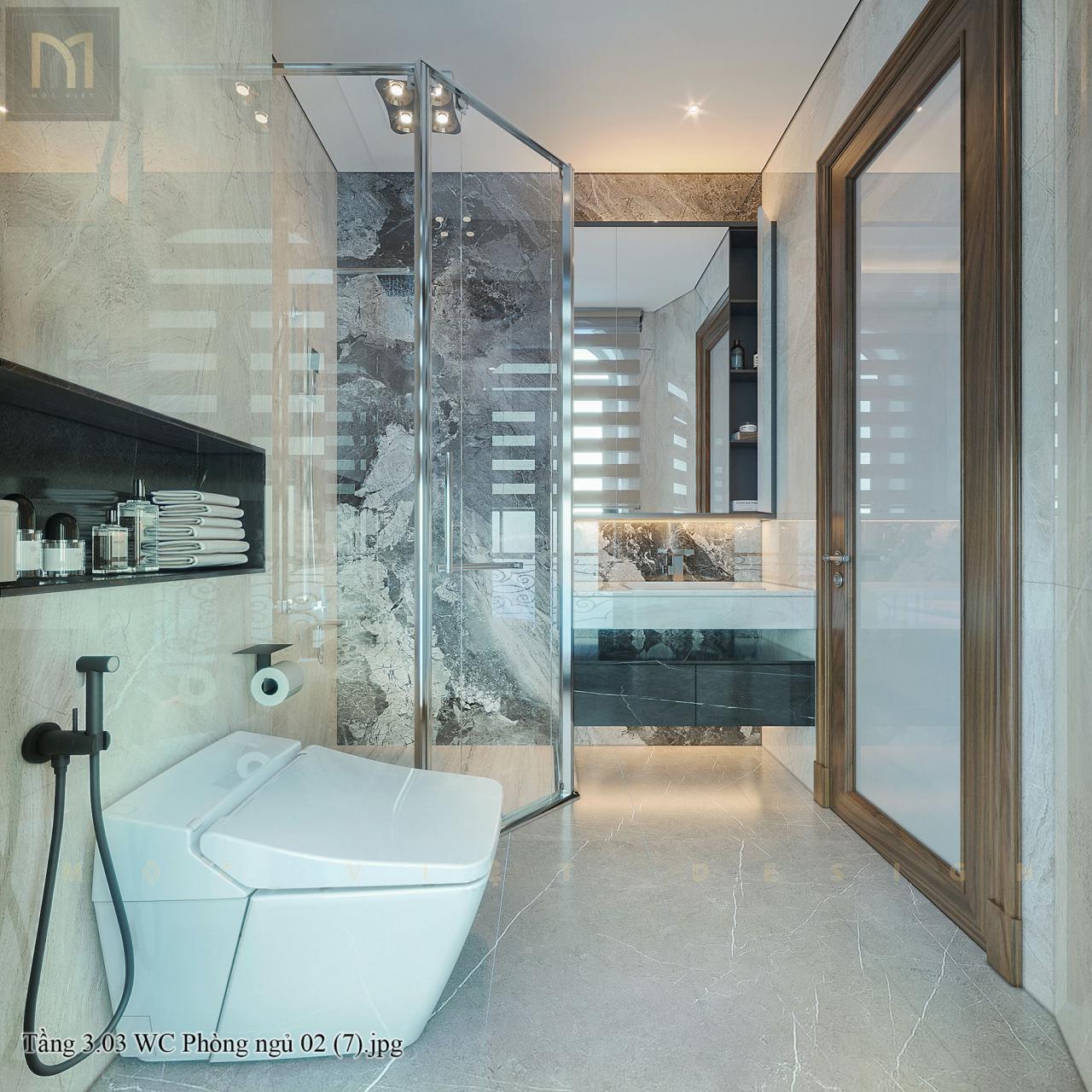 Mẫu phòng tắm đẹp biệt thự Vinhomes Ocean Park 3