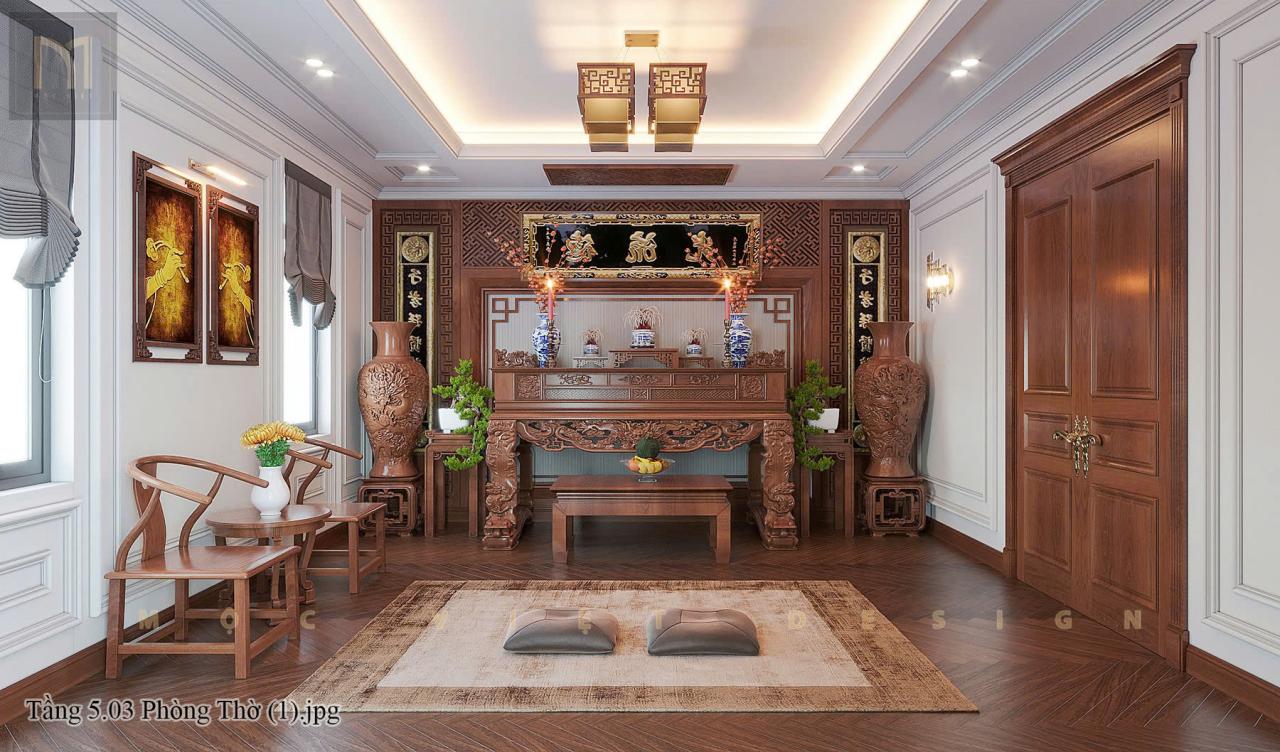 Mẫu phòng thờ đẹp biệt thự Vinhomes Ocean Park 3 t