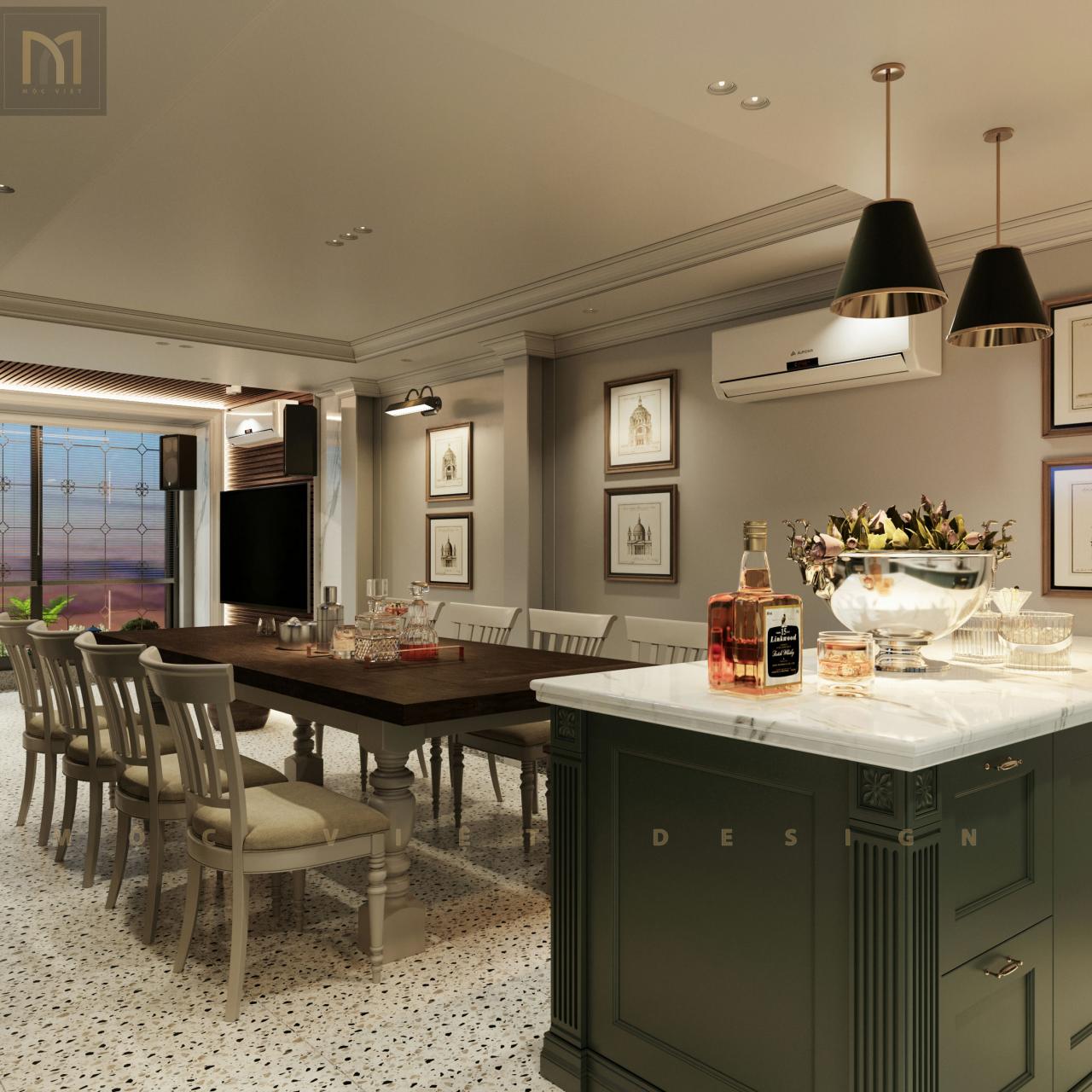 3 mẫu thiết kế nội thất phòng ăn hiện đại, sang trọng nổi bật nhất hiện nay