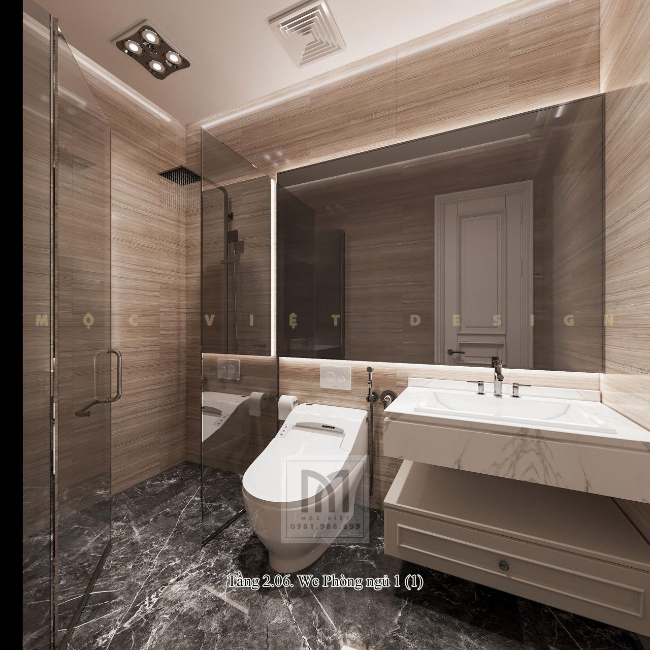 Thiết kế nội thất phòng tắm biệt thự Monaco Hải Phòng đẳng cấp bởi Mộc Việt