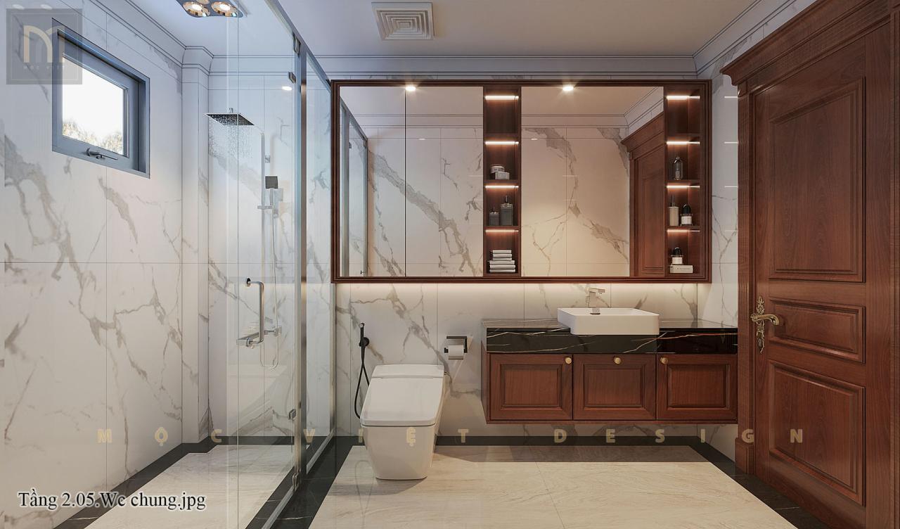 Thiết kế nội thất phòng tắm biệt thự Monaco Hải Phòng đẳng cấp bởi Mộc Việt