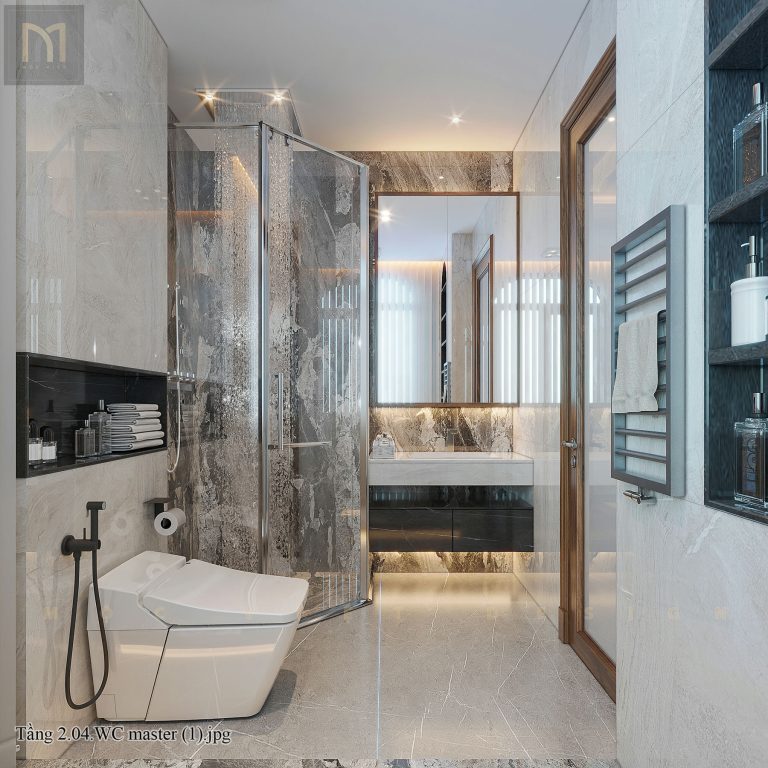 Thiết kế nội thất phòng tắm biệt thự Monaco Hải Phòng đẳng cấp bởi Mộc Việt