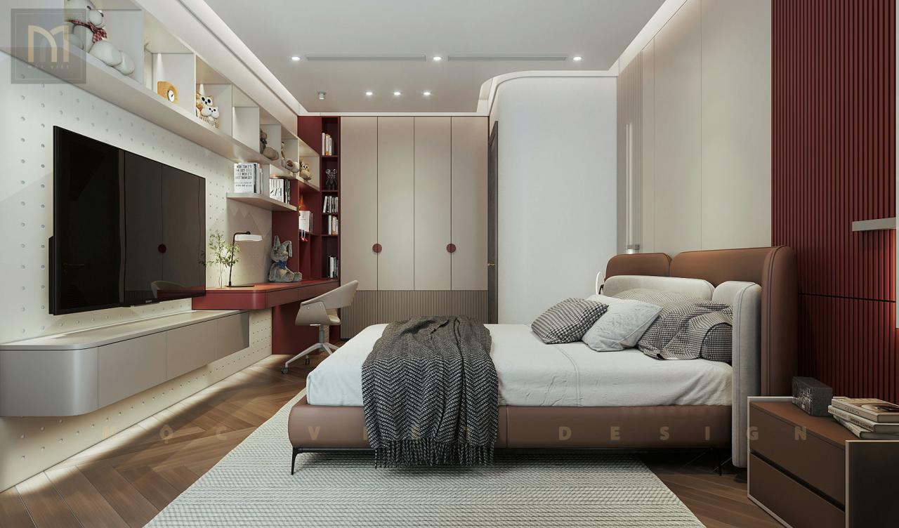 Mẫu thiết kế phòng ngủ đẹp trong villa Vinhomes Imperial Hải Phòng