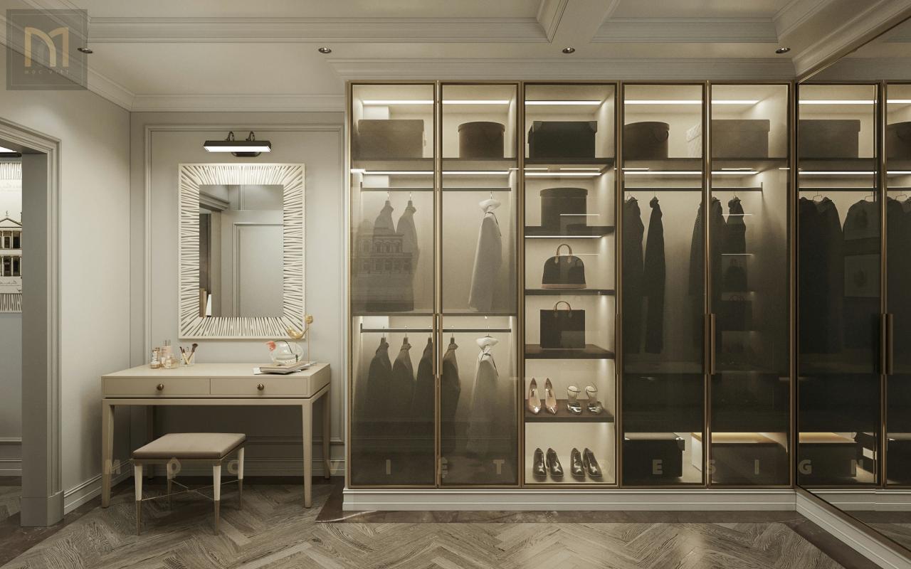 Tầng 4,5 : phòng ngủ con, phòng thay đồ, wc khép kín