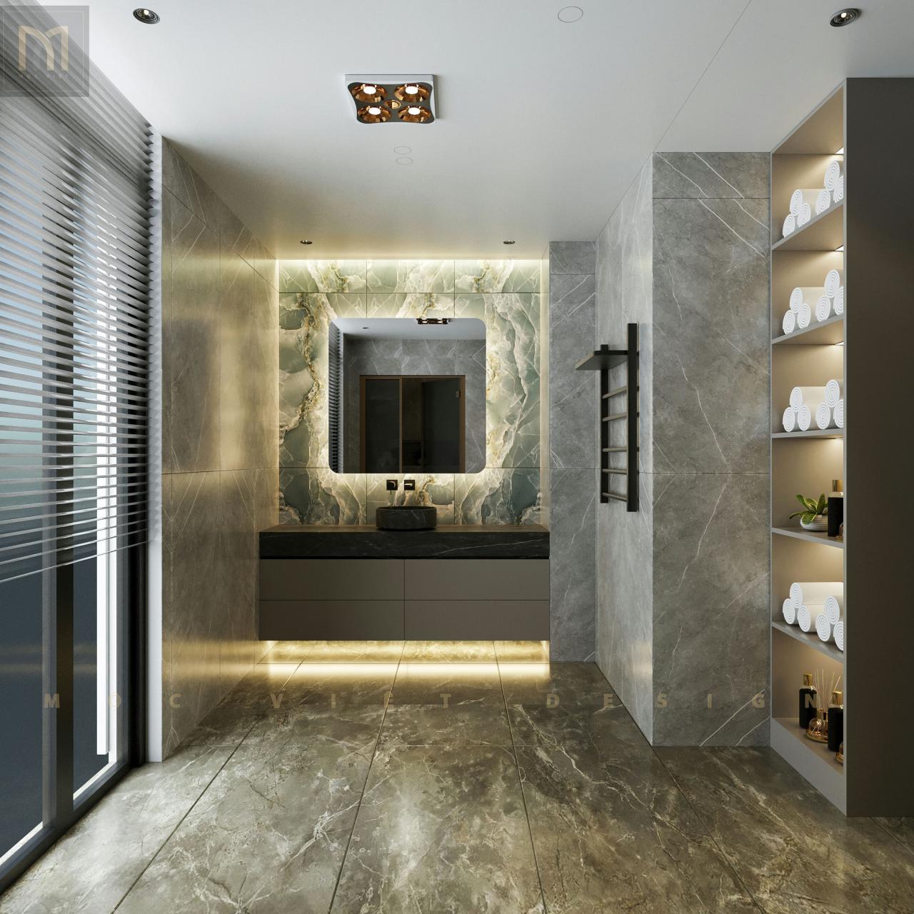 Tầng 4,5 : phòng ngủ con, phòng thay đồ, wc khép kín