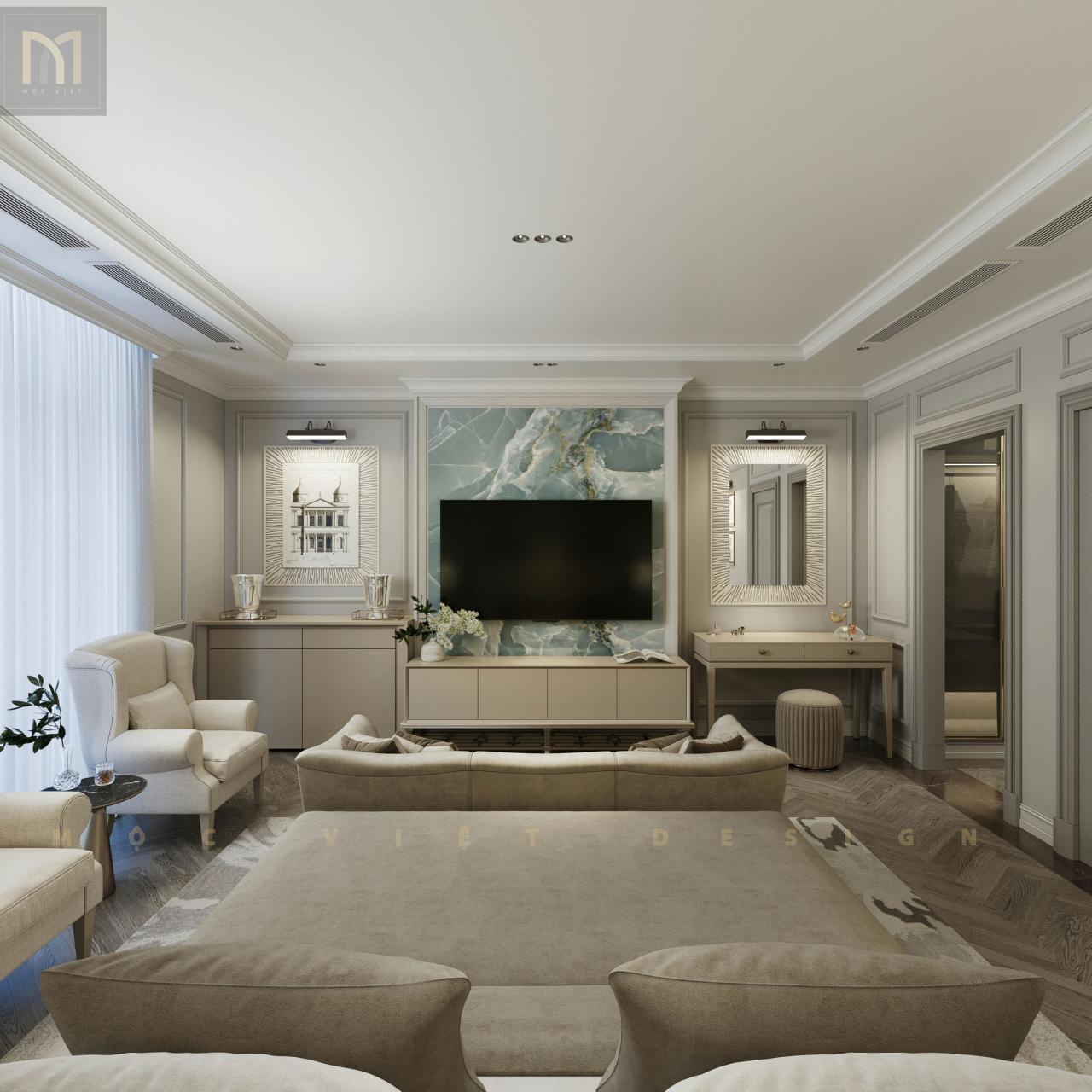 Thiết kế nội thất Biệt thự liền kề – Dịch vọng hậu- Hà Nội