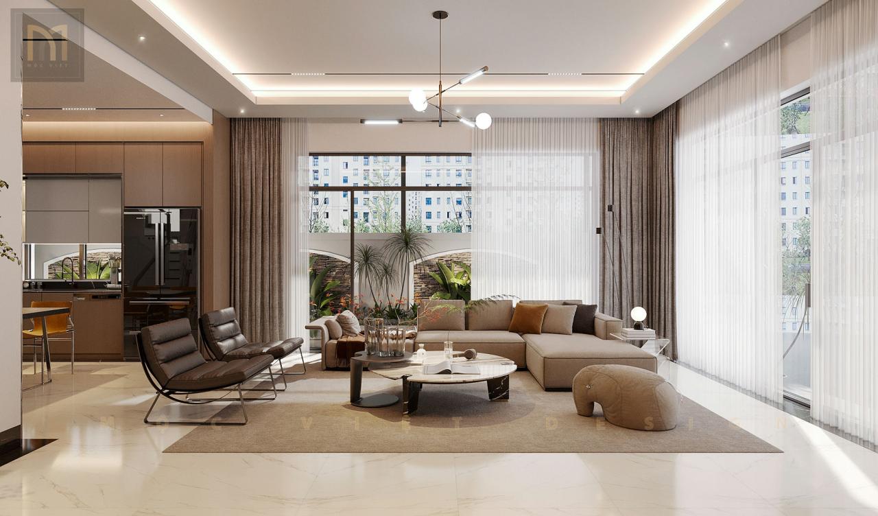 Thiết kế nội thất căn Phố Biển Khu đô thị Vinhomes Ocean Park3-Hưng Yên