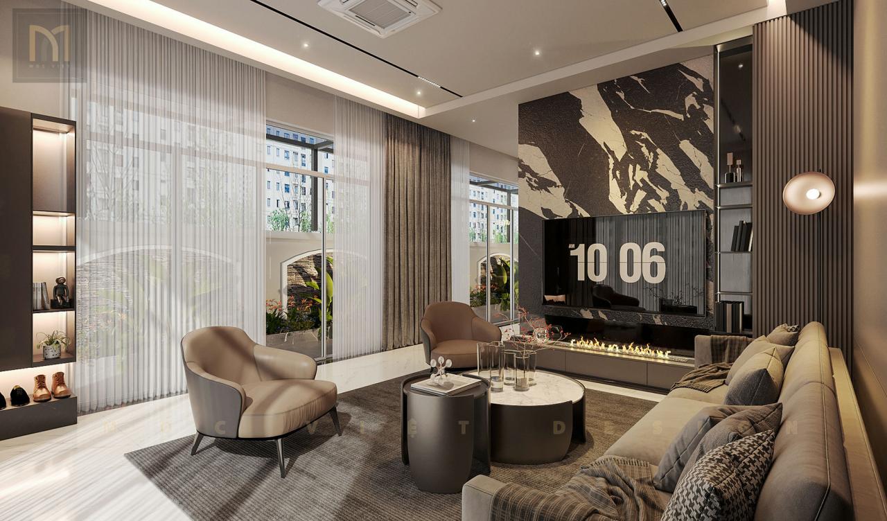 Thiết kế nội thất căn Phố Biển Khu đô thị Vinhomes Ocean Park3-Hưng Yên