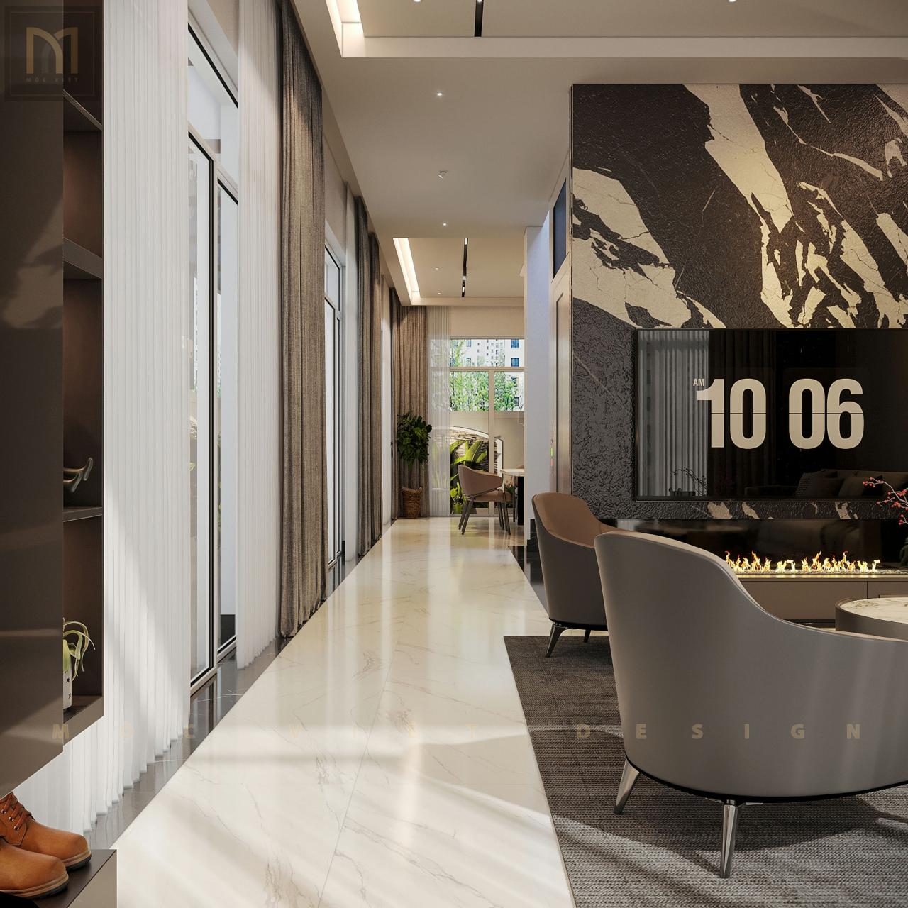 Thiết kế nội thất căn Phố Biển Khu đô thị Vinhomes Ocean Park3-Hưng Yên