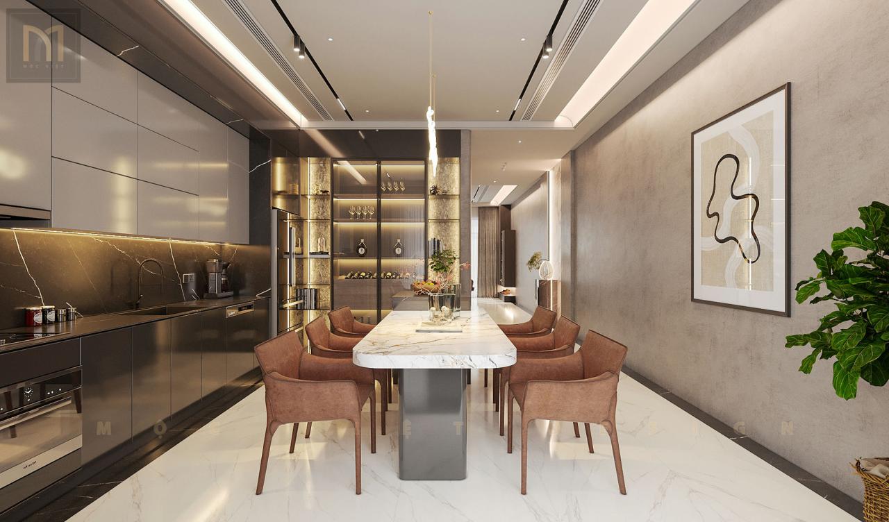 Thiết kế nội thất căn Phố Biển Khu đô thị Vinhomes Ocean Park3 -Hưng Yên – MV.NT.BT 2405