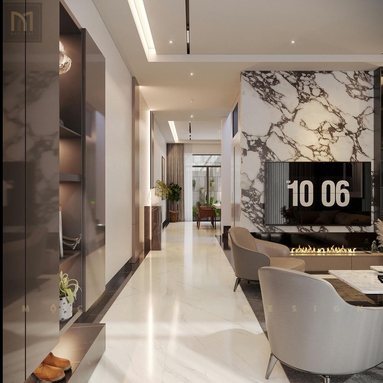 Thiết kế nội thất căn Phố Biển Khu đô thị Vinhomes Ocean Park3 -Hưng Yên – MV.NT.BT 2405