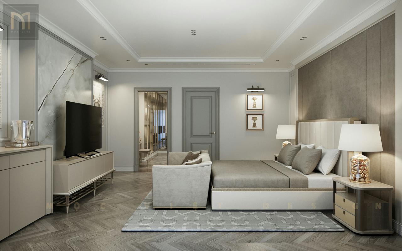 Thiết kế nội thất phòng ngủ cao cấp tại biệt thự liền kề Dịch Vọng Hậu