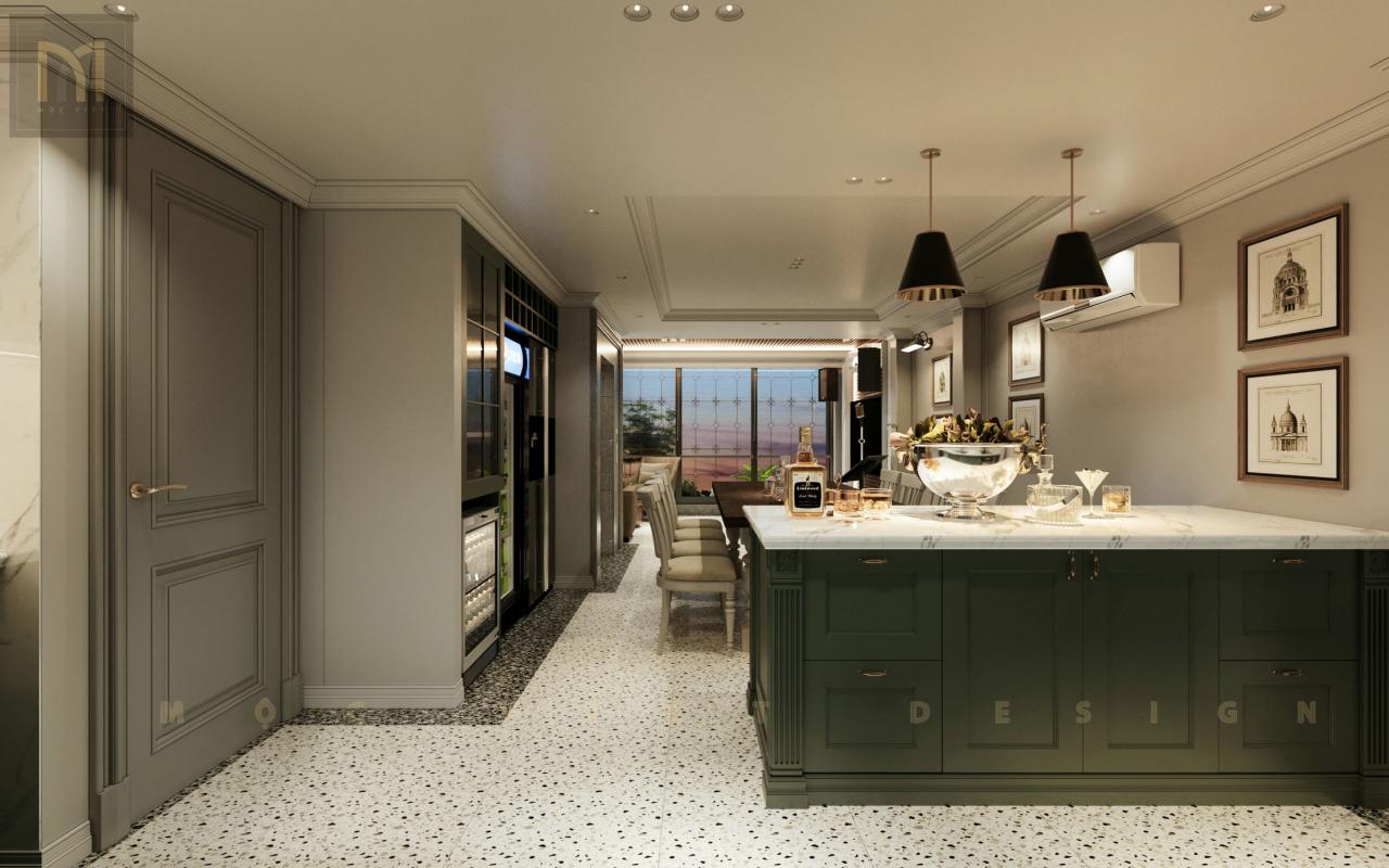 Thiết kế phòng bếp căn Vinhomes Ocean Park 3 Hưng Yên