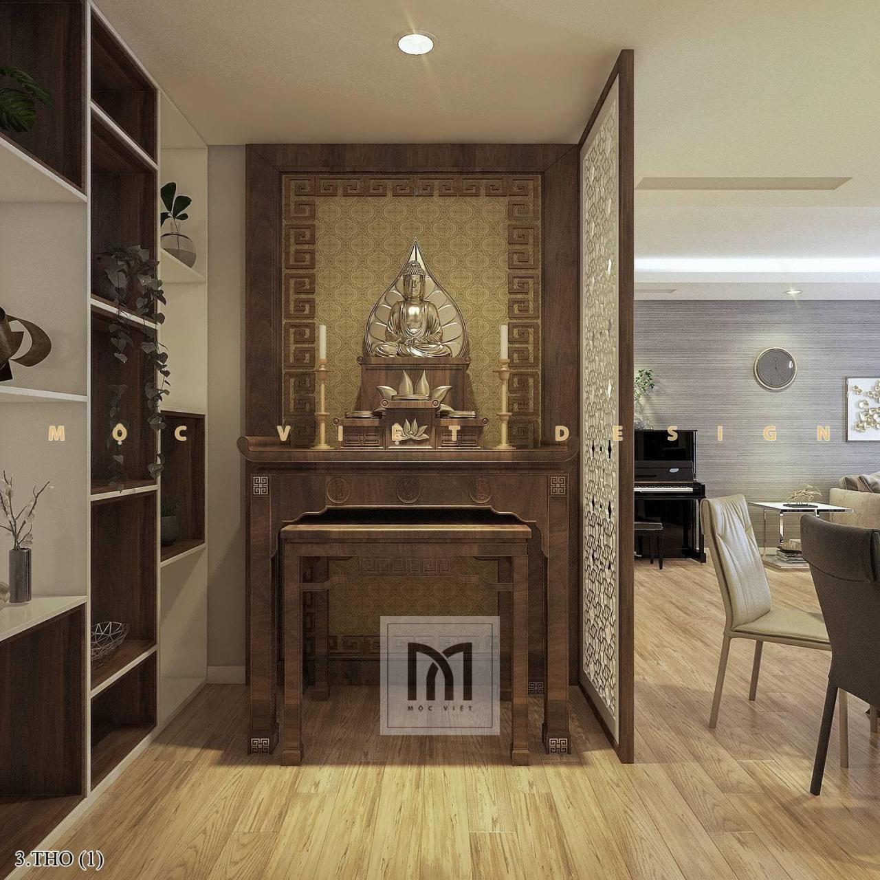 6 mẫu nội thất phòng thờ