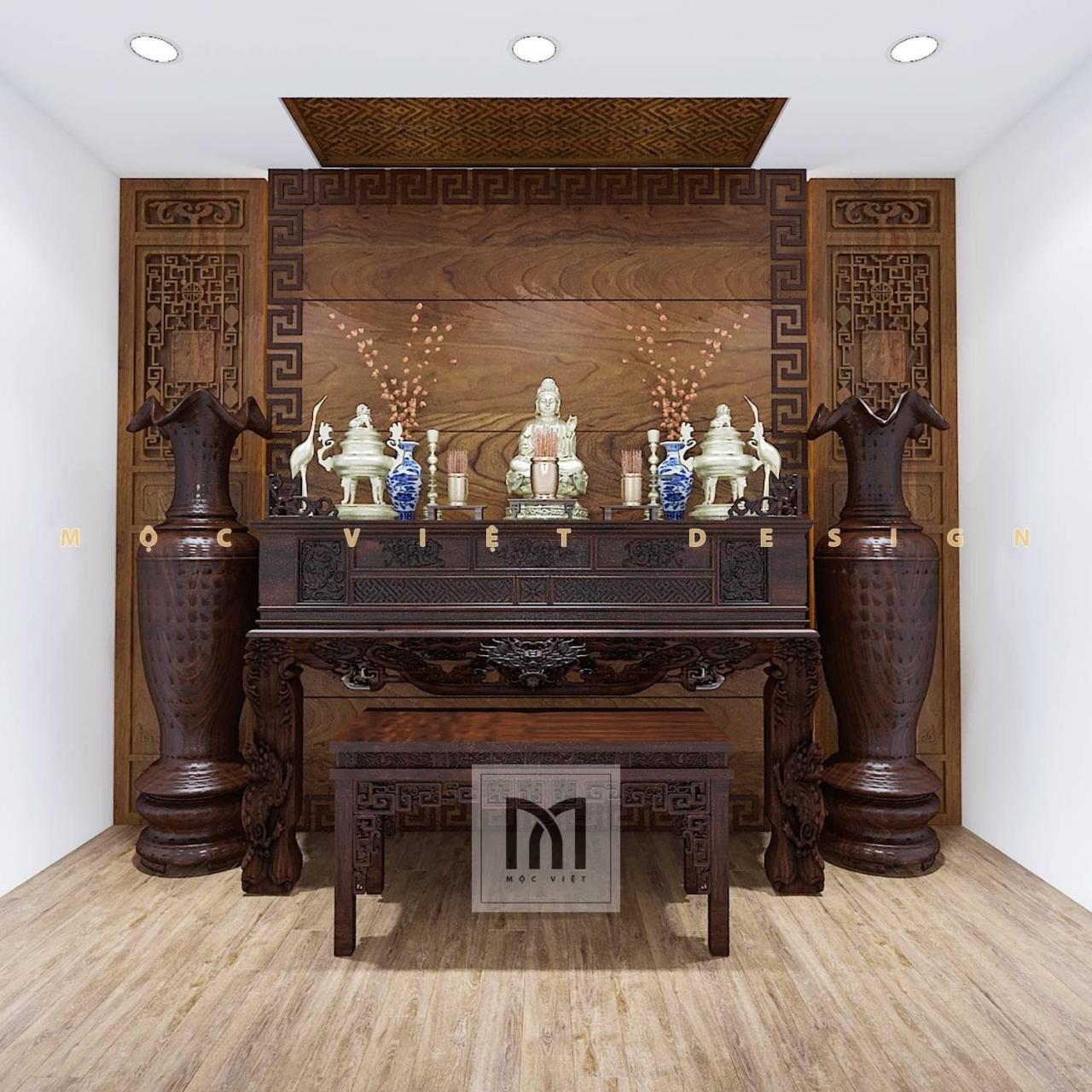 6 mẫu nội thất phòng thờ