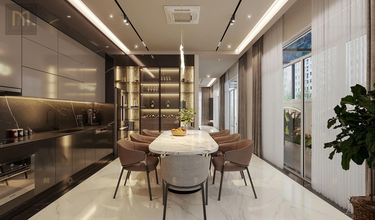 Mẫu phòng ăn đẹp biệt thự Vinhomes Ocean Park 3 c