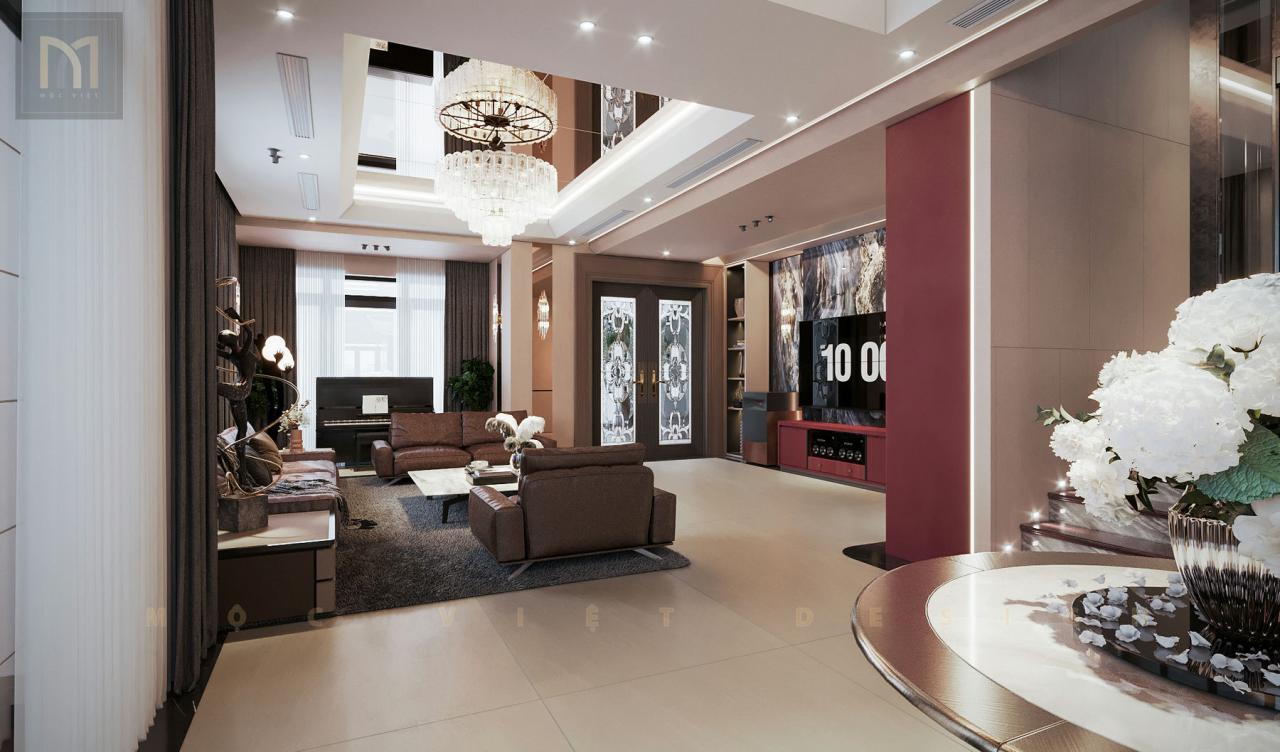 Mẫu phòng khách villa Monaco Vinhomes Imperia