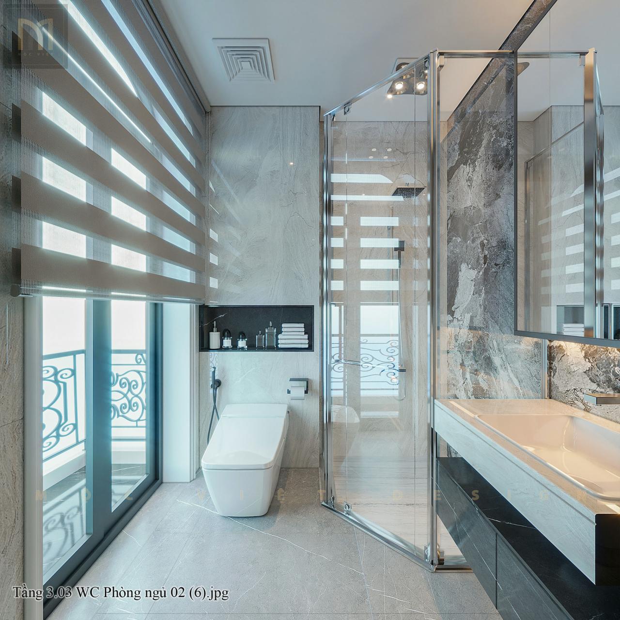 Mẫu phòng tắm đẹp biệt thự Vinhomes Ocean Park 3