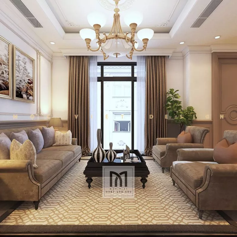 Mẫu thiết kế nội thất phong cách tân cổ điển châu âu tại khu đô thị Starlake Tây Hồ Tây – MV.NT.BT 2104