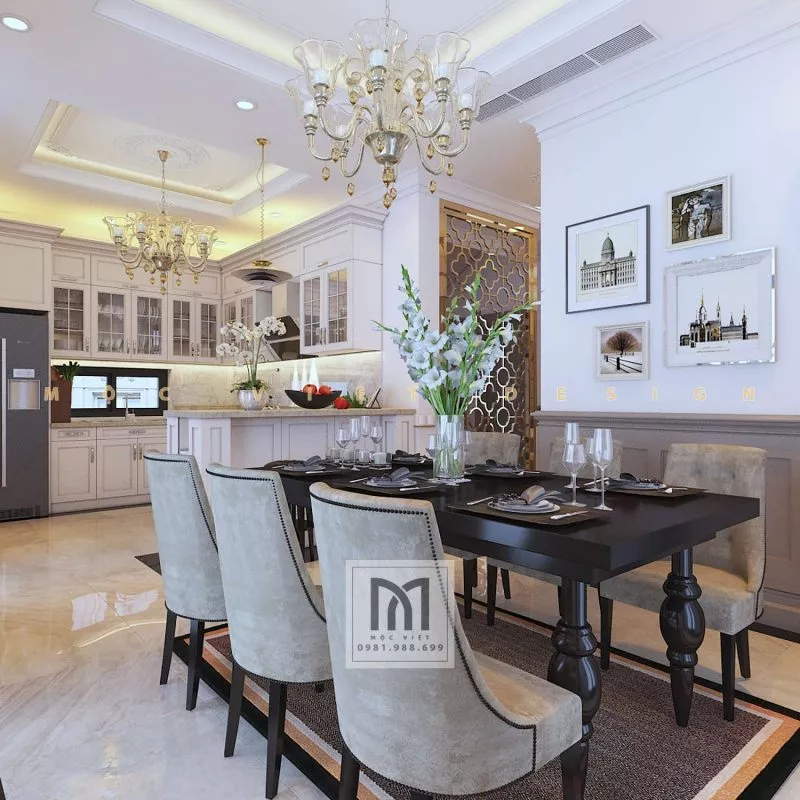 Mẫu thiết kế nội thất phong cách tân cổ điển châu âu tại khu đô thị Starlake Tây Hồ Tây – MV.NT.BT 2104