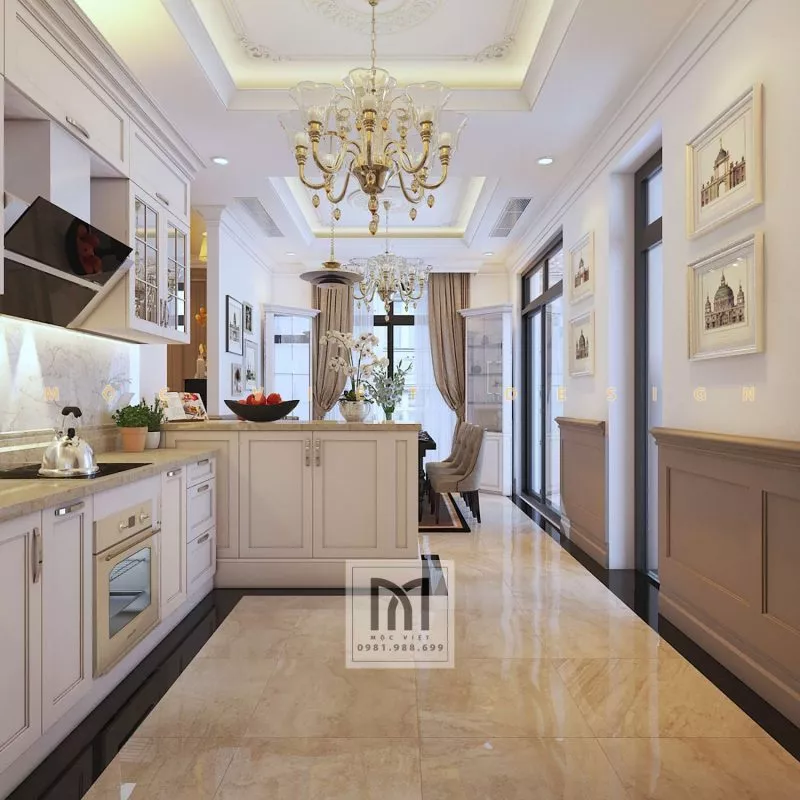 Mẫu thiết kế nội thất phong cách tân cổ điển châu âu tại khu đô thị Starlake Tây Hồ Tây – MV.NT.BT 2104