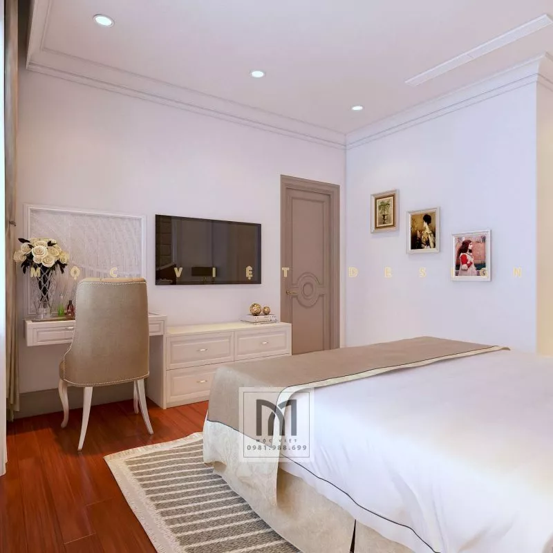 Mẫu thiết kế nội thất phong cách tân cổ điển châu âu tại khu đô thị Starlake Tây Hồ Tây – MV.NT.BT 2104