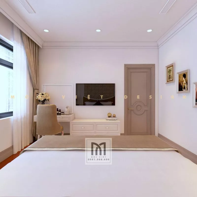 Mẫu thiết kế nội thất phong cách tân cổ điển châu âu tại khu đô thị Starlake Tây Hồ Tây – MV.NT.BT 2104