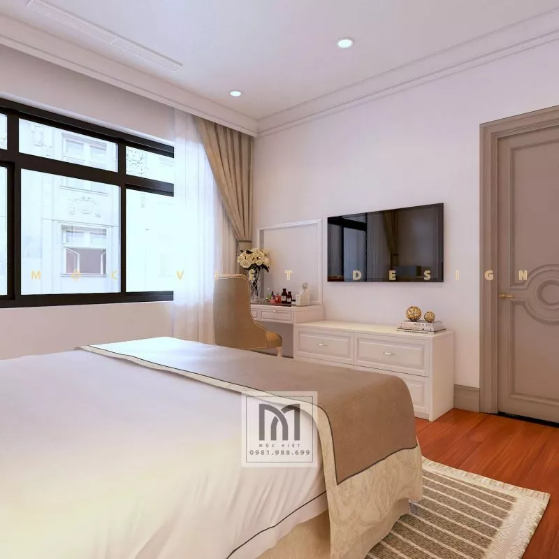 Mẫu thiết kế nội thất phong cách tân cổ điển châu âu tại khu đô thị Starlake Tây Hồ Tây – MV.NT.BT 2104
