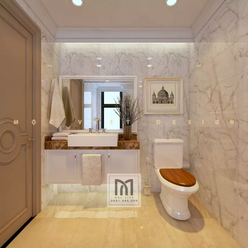Mẫu thiết kế nội thất phong cách tân cổ điển châu âu tại khu đô thị Starlake Tây Hồ Tây – MV.NT.BT 2104