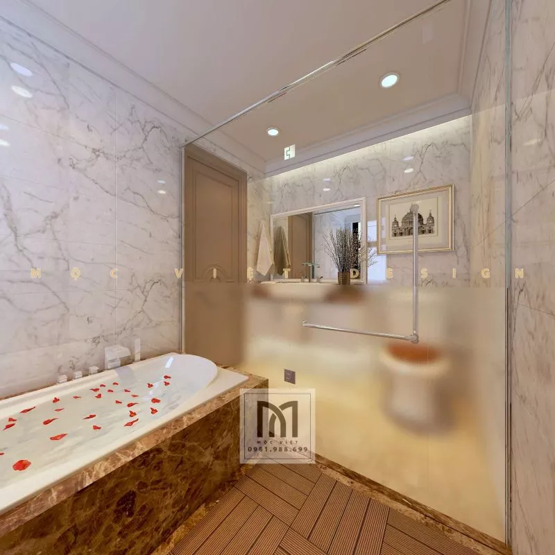 Mẫu thiết kế nội thất phong cách tân cổ điển châu âu tại khu đô thị Starlake Tây Hồ Tây – MV.NT.BT 2104
