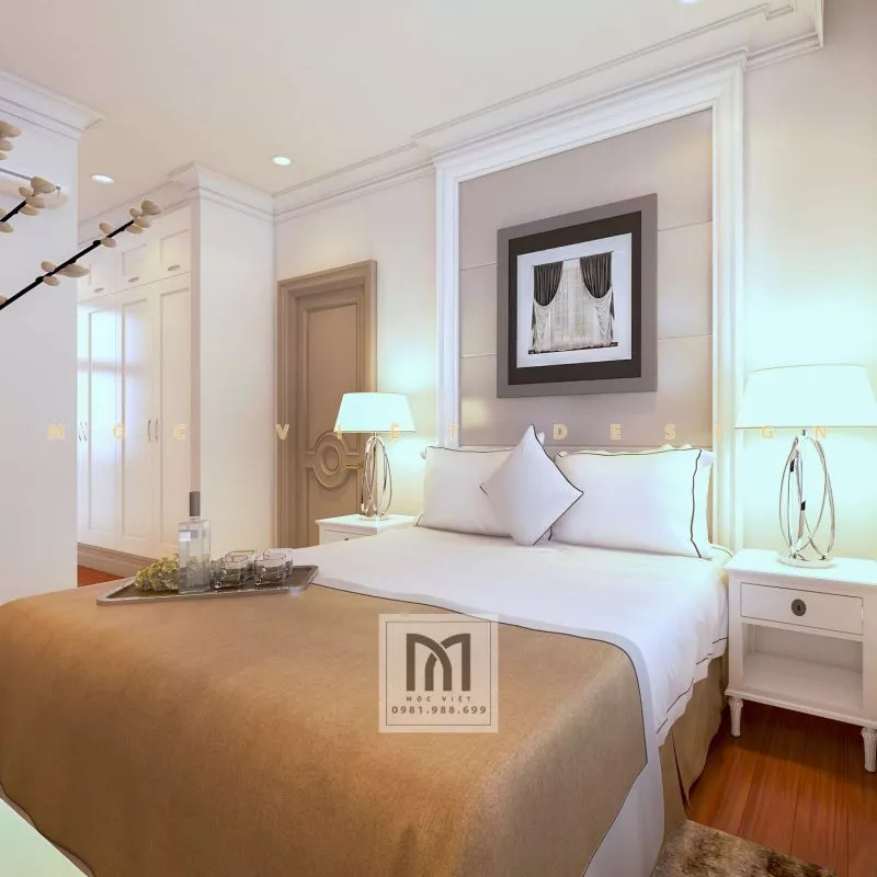 Mẫu thiết kế nội thất phong cách tân cổ điển châu âu tại khu đô thị Starlake Tây Hồ Tây – MV.NT.BT 2104