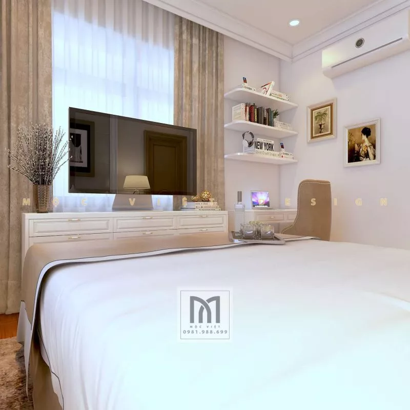 Mẫu thiết kế nội thất phong cách tân cổ điển châu âu tại khu đô thị Starlake Tây Hồ Tây – MV.NT.BT 2104
