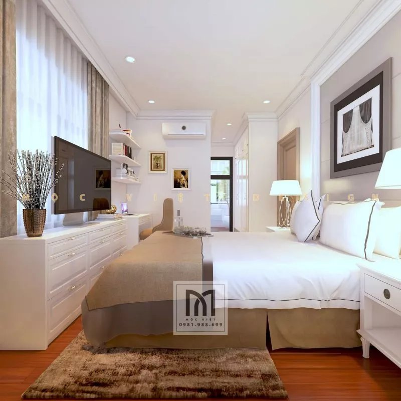 Mẫu thiết kế nội thất phong cách tân cổ điển châu âu tại khu đô thị Starlake Tây Hồ Tây – MV.NT.BT 2104