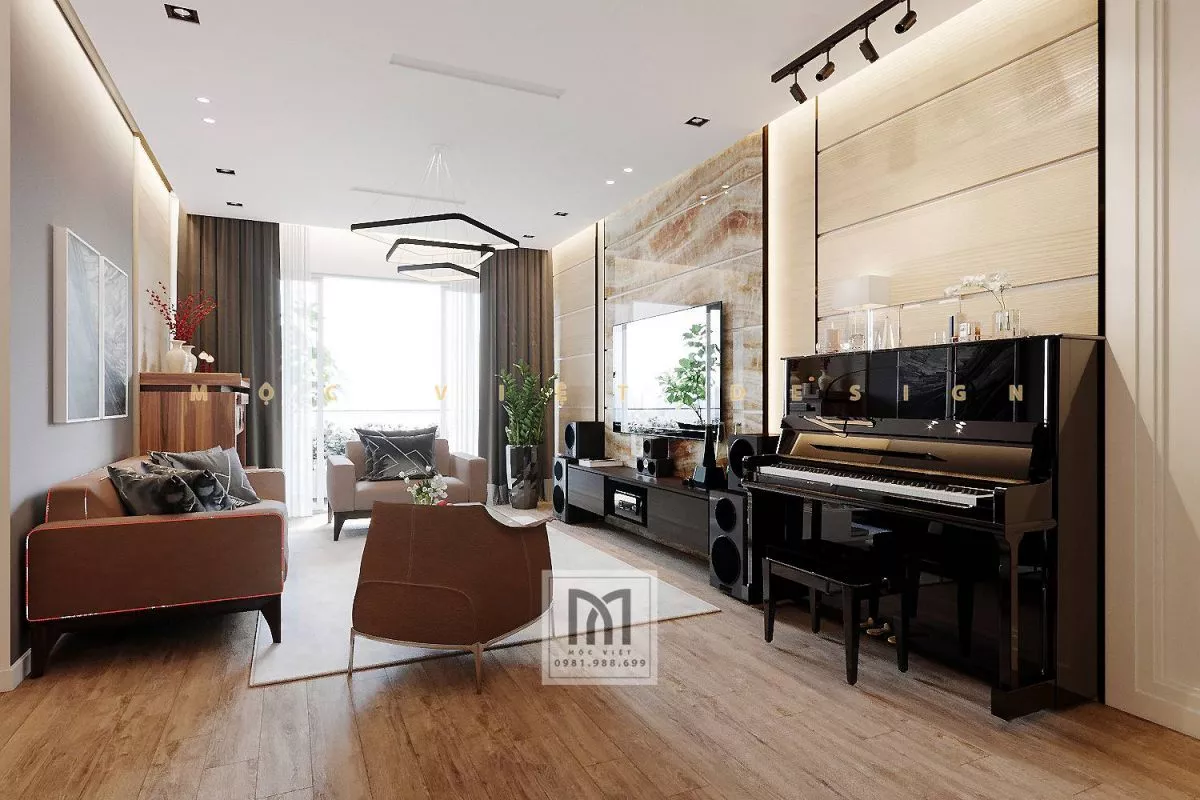 Thiết kế nội thất chung cư Mandarin phong cách hiện đại  – MV.NT.CC 2201