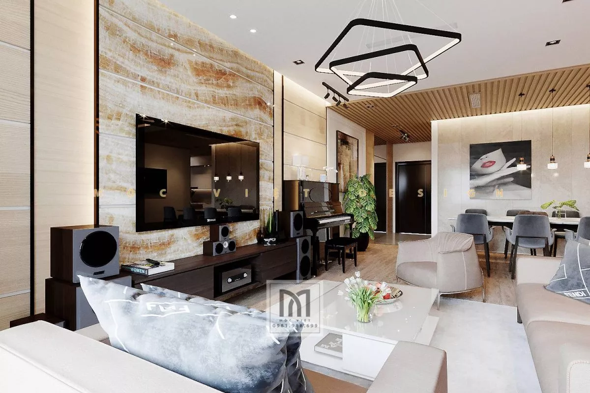 Thiết kế nội thất chung cư Mandarin phong cách hiện đại  – MV.NT.CC 2201