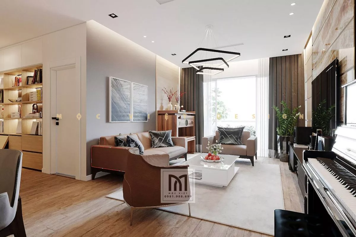 Thiết kế nội thất chung cư Mandarin phong cách hiện đại  – MV.NT.CC 2201