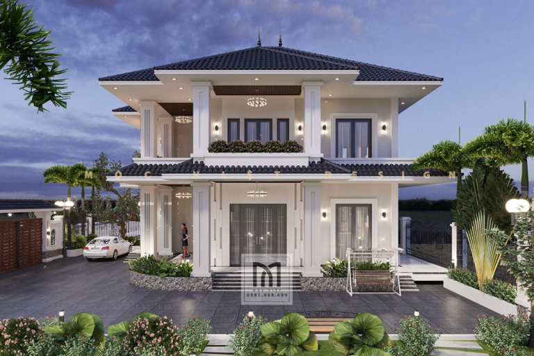 thiết kế nội thất biệt thự 2 tầng hiện đại