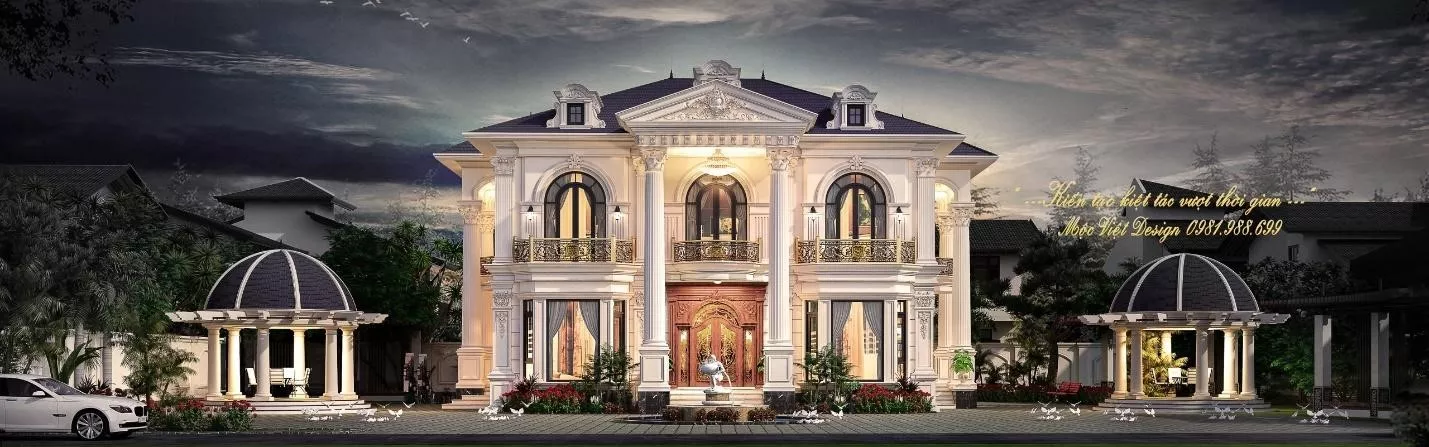thiết kế nhà có sân vườn ở giữa