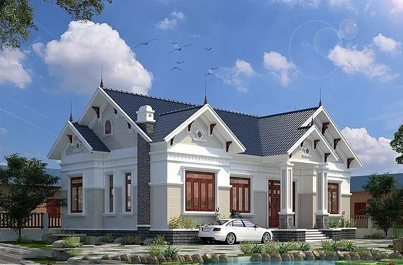 mẫu nhà biệt thự vườn 1 tầng đẹp