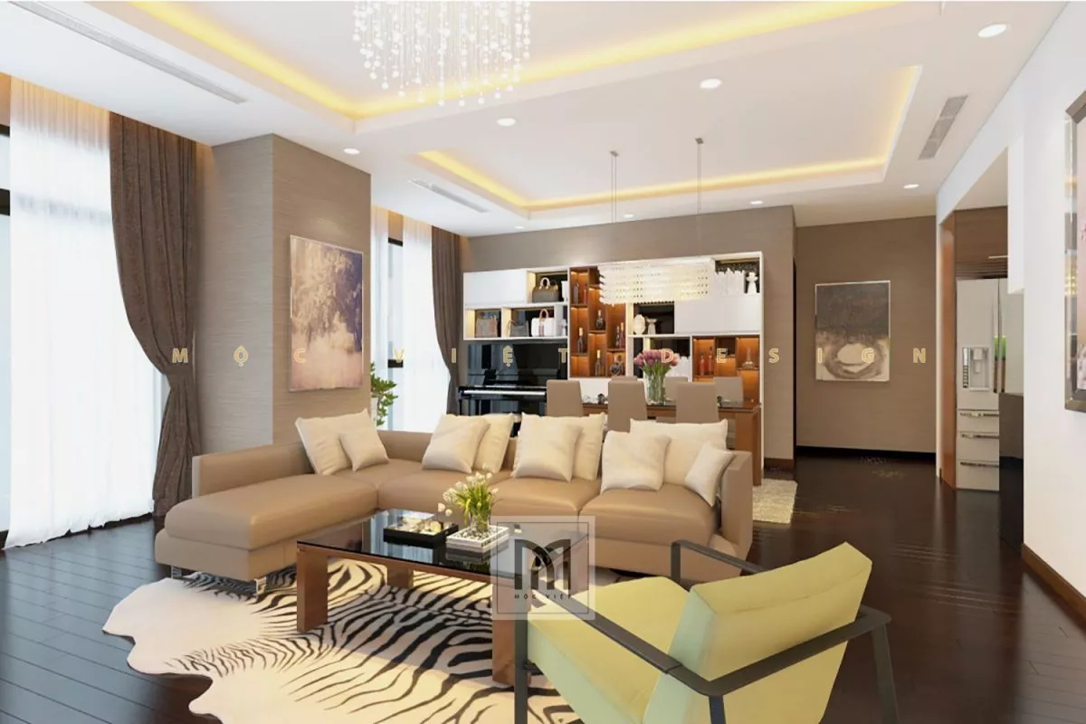 45+ Mẫu phòng khách chung cư hiện đại đẹp, ấn tượng 10 phòng khách chung cư hiện đại