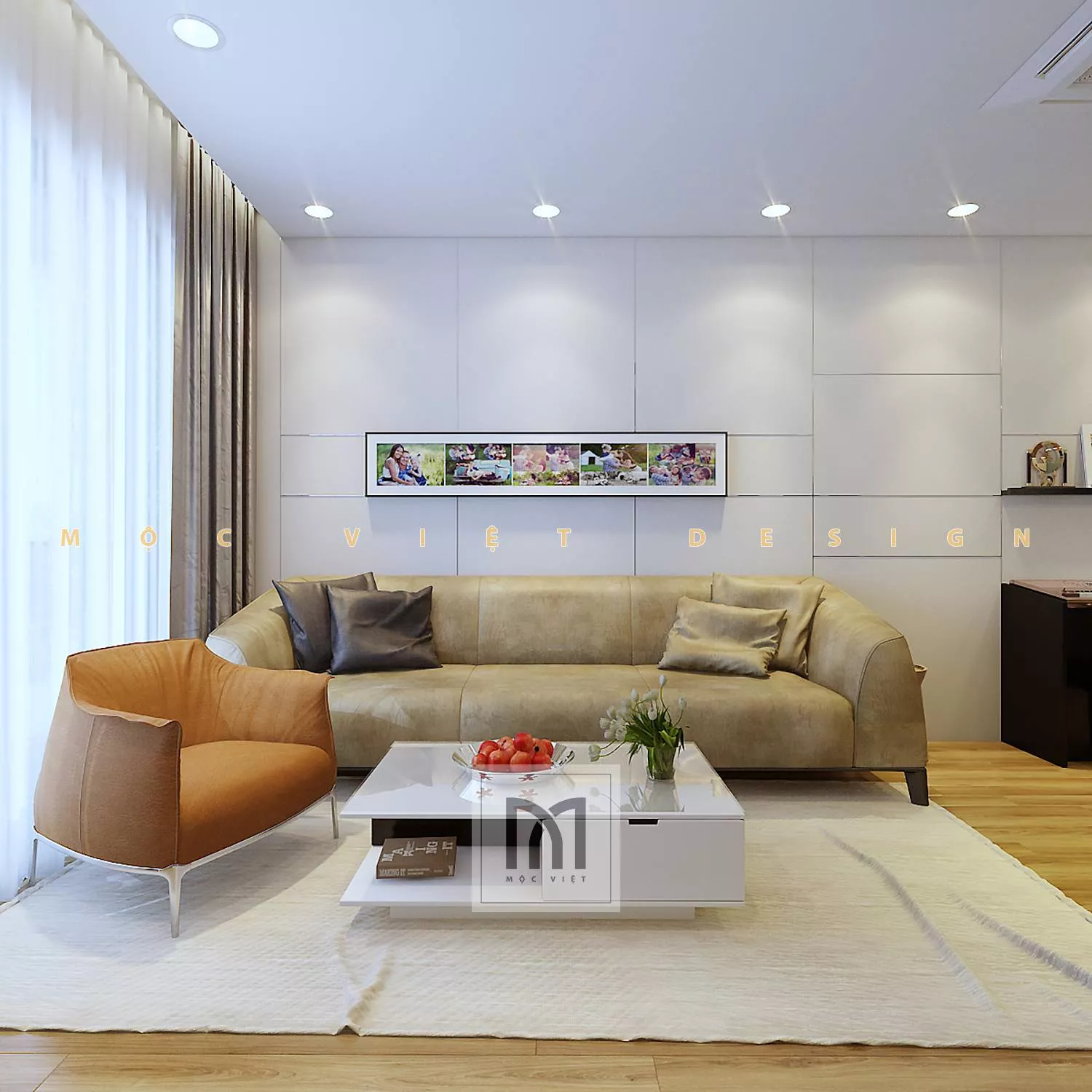45+ Mẫu phòng khách chung cư hiện đại đẹp, ấn tượng 6 phòng khách chung cư hiện đại