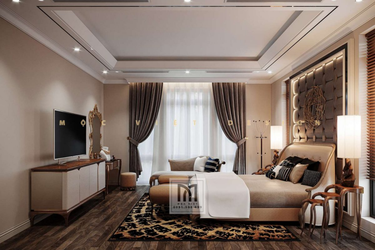 phòng ngủ biệt thự sang trọng