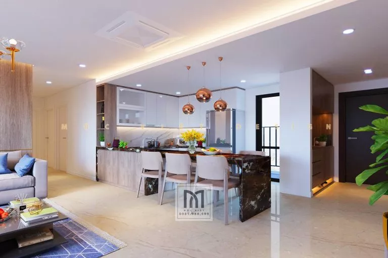 thiết kế phòng bếp hiện đại