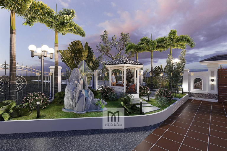 thiết kế sân vườn biệt thự hiện đại