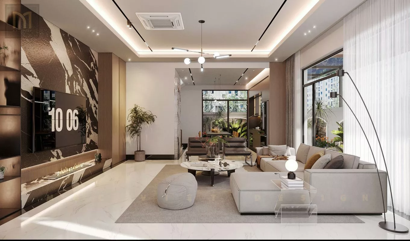 Thiết kế nội thất căn Phố Biển 0909 Khu đô thị Vinhomes Ocean Park3-Hưng Yên – MV.NT.BT 2401
